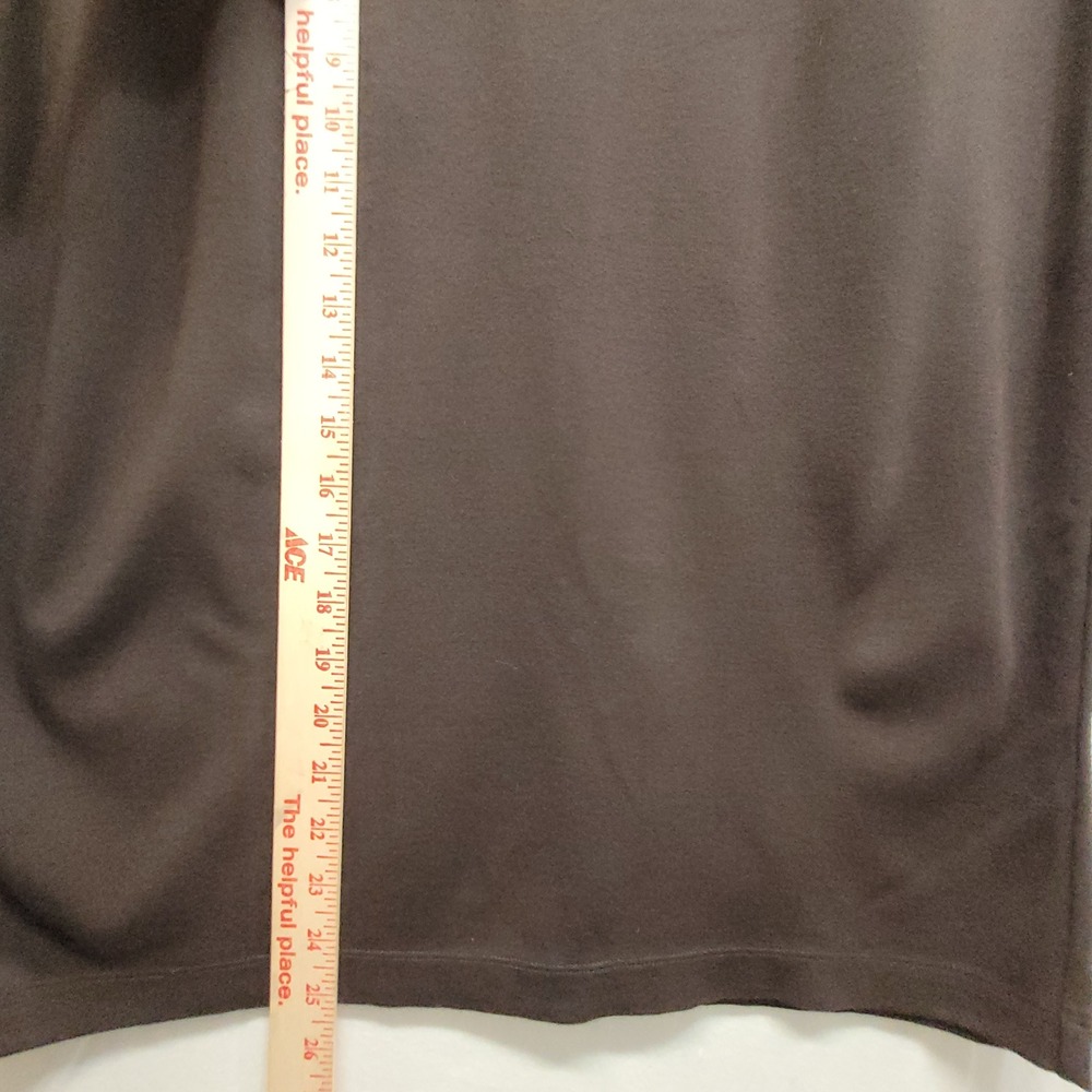 Eileen Fisher Petite Brown Italian Fabric Ponte Knit Pencil Skirt PL Espresso - Picture 9 of 11